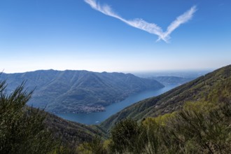 Landscape of Lake Como from Colmegnone mountain