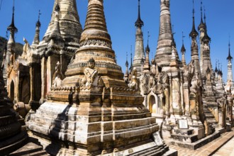 Temple complex at Inle Lake, Myanmar, Burma, Southeast Asia