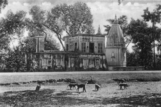 Old vintage photo of monkey temple Roorkee uttarakhand India