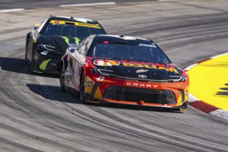 NASCAR Cup Series driver, ERIK JONES (43) of Byron, MI, travels through the turns during a practice