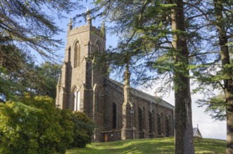 St Paul' Anglican Church is a striking Gothic bluestone church, Kyneton, Victoria, Australia