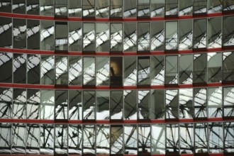 Berlin, Germany - June 21, 2016: The modern dome of the Sony Center at Potsdamer Platz with