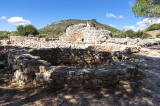 Ruins of the ancient Nuraghic civilization of Palmavera. Alghero, Sardinia. Italy