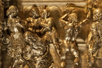 FLORENCE, ITALY, SEPTEMBER 18, 2023, Scenes of St Johns life on the famous Silver Altar of San