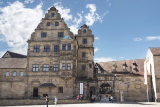 The old medieval Alte Hofhaltung near the Bamberg cathedral, Germany