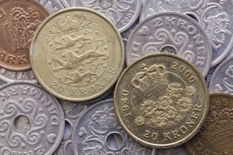 Different coins of Danish Krone