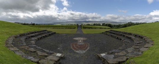 A panorama view of the Sun Amphitheatre in the Crawick Multiverse in Dumfries and Galloway