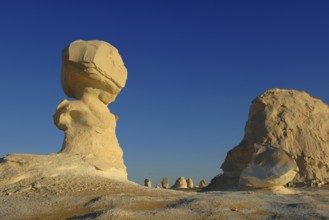 Egypt, White Desert, bizarre sandstone cliffs, Middle East