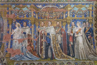 Mosaic art in the Kaiser Wilhelm Memorial Church in Berlin, Germany