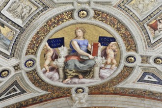 Vatican Museums, Vatican City, Vatican, Rome, Lazio, Italy, Allegorical depiction of a woman with