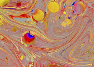 Traditional Ottoman Turkish abstract marbling art patterns as background