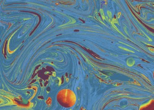 Traditional Ottoman Turkish abstract marbling art patterns as background