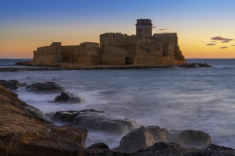 Le Castella, Italy, 11 December, 2023: view of the Le Castella fortress in Isola di Capo Rizzuto at