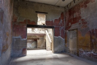 HERCULANEUM, ITALY, MAY 05, 2022, House of the Beautiful Courtyard in Herculaneum