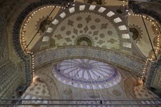 ISTANBUL, TURKEY, MAY 26 : Interior view of the Blue Mosque in Istanbul Turkey on May 26, 2018