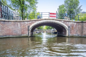 An image of a view to Amsterdam by boat