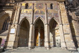 Detail of St.Vitus Cathedral - it is the largest and the most important temple in Prague