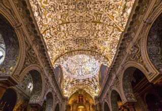 SEVILLE, ANDALUSIA, SPAIN, MAY, 25, 2017 : interiors of santa maria la blanca church, may 25, 2017,