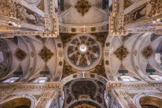 SEVILLE, ANDALUSIA, SPAIN, MAY, 25, 2017 : interiors of Santa maria Magdalena church, may 25, 2017,