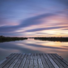Lake Neusiedlersee in Austria at sunrise