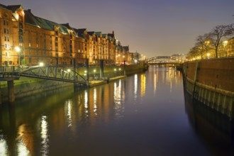 View of the Speicherstadt in Hamburg, Germany