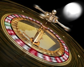 high resolution 3D rendering of a roulette concept