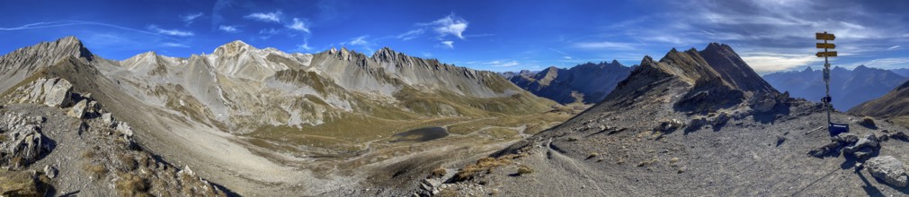 Panorama, Furcletta pass, Alvaneu, Grisons, Switzerland