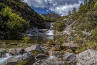 View of the waterfalls at the Seven Lagoons in the Peneda-Geres national Park