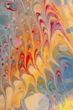 Traditional Ottoman Turkish marbling art patterns as abstract background