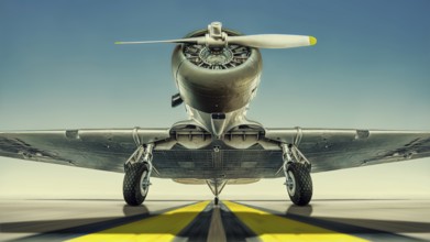 historical aircraft on a runway