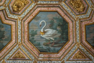 Mural, Swan Hall, Palacio Nacional de Sintra, Sintra, Lisboa, Portugal
