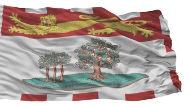 Prince Edward Island City Flag, Country Canada, Isolated On White Background