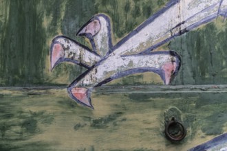 Claws of the Styrian panther, coat of arms of Styria on a Tor tor, detail, Landhaus, Graz, Styria,