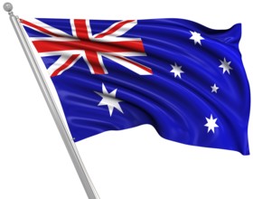 Flag of Australia, This is a computer generated and 3d rendered picture