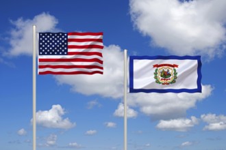 The flag of the USA and West Virginia, Studio