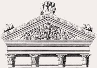 The Temple of Jupiter Optimus Maximus, or Temple of Jupiter Capitolinus, Ancient Rome,