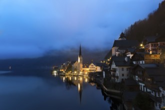 Dawn at Lake Hallstatt, Salzkammergut, Austrian Alps