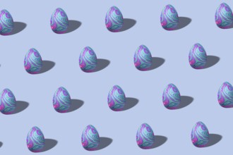 Colorful Easter egg pattern made, Happy Easter, Minimal Easter concept
