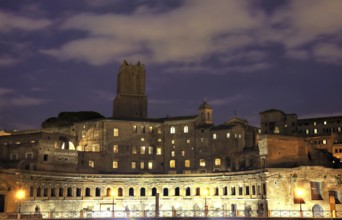 Blue hour at Trajan's market, Rome, Italy Rome, Italy