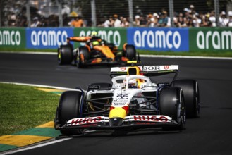 Yuki Tsunoda of Japan drives the Visa Cash App Racing Bulls F1 Team VCARB 02 during third practice