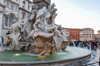 Rome, Italy - June 11, 2012: The eternal city of Rome, Roman streets and buildings, modern and
