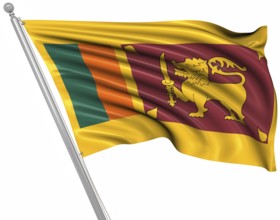 Flag of Sri Lanka, This is a computer generated and 3d rendered image