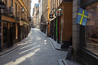 Alleyway in the Historic town Gamla Stan, Stockholm, Sweden, Scandinavia
