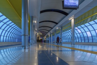 Kazan, Russia, March 25.2017. Interior of a metro station Ametievo
