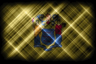 New Jersey state flag, New Jersey flag background modern flag