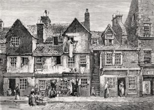 Old houses in the Cowgate, Edinburgh, Scotland, 19th century