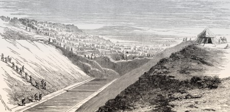 Workers constructing the Suez Canal, El Guisr, Egypt, 1862