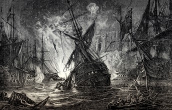 The Destruction of L'Orient at the Battle of the Nile, 1798, Coalition Wars, From British Battles