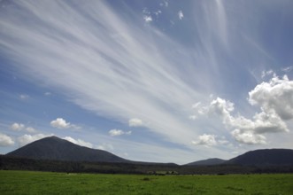 Cirrus clouds over Westland, South Island, New Zealand