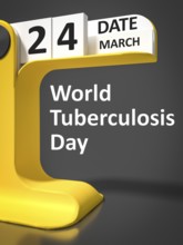 Vintage calendar World Tuberculosis Day 24th of march